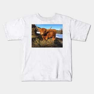 Scottish Highland Cattle Cow 2312 Kids T-Shirt